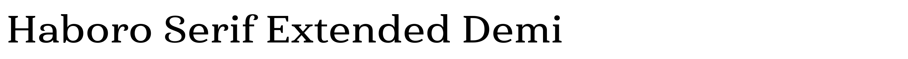 Haboro Serif Extended Demi